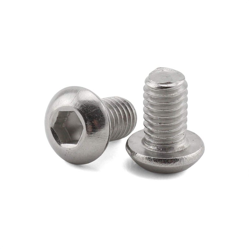 PZRT 50pcs M3 x 8mm Button Head Socket Cap Screws,304 Stainless Steel Allen Hex Button Head Screws - Image 1